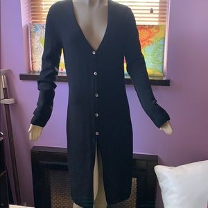 Angeline Kingsley knit burton down long cardigan